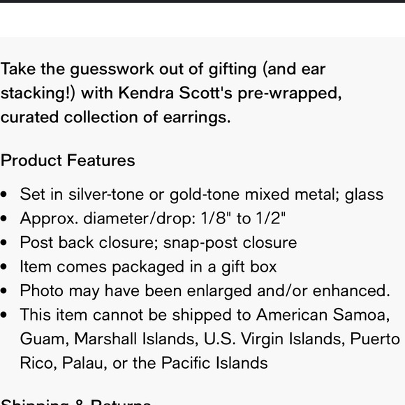 NEW-Kendra Scott earring set - Picture 8 of 8